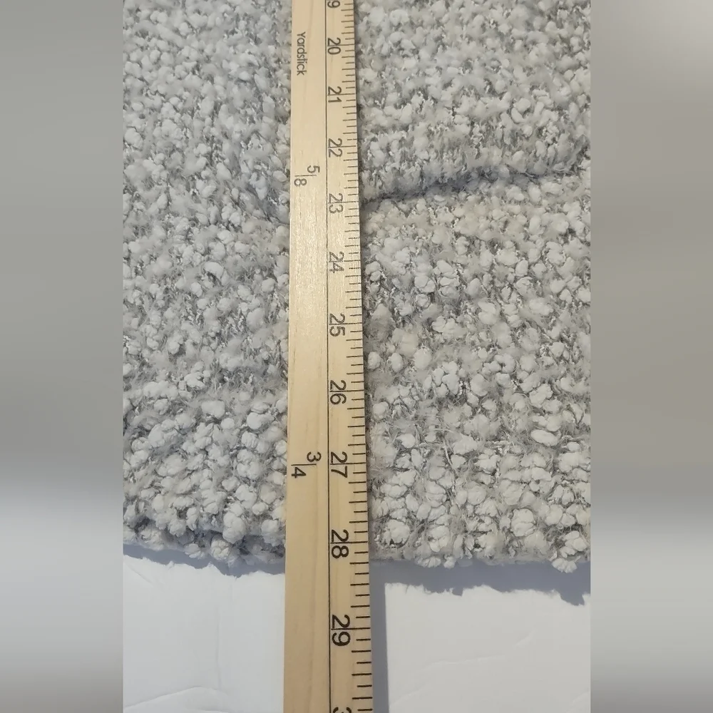 Peach Love Open Cardigan Popcorn Style Knit Gray and Cream very soft